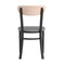 Emma and Oliver Yara Industrial Dining Chair with Rolled Steel Frame and Solid Wood Seat - 500 lbs. Static Weight Capacity